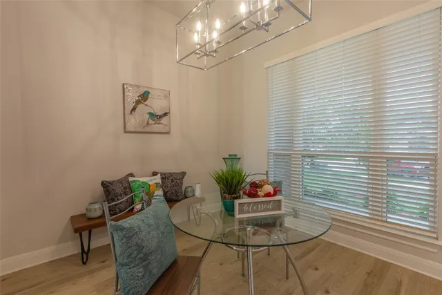 a house view with garden space