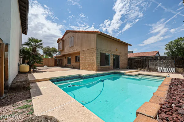 a backyard of a house