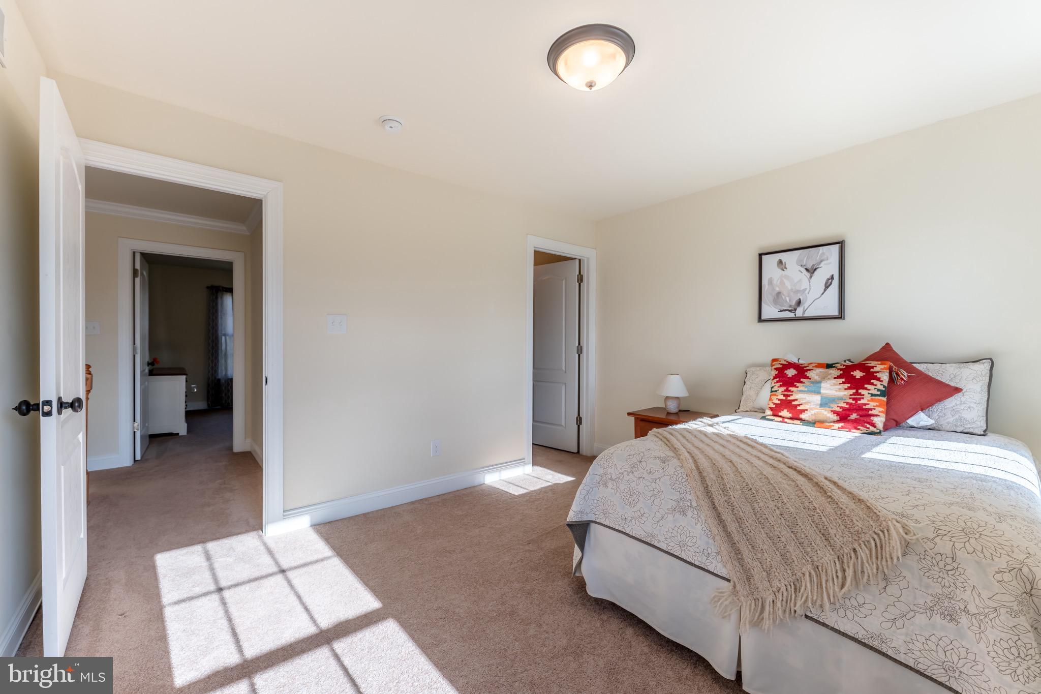 3505 Woodbyne Road Hellertown, PA 18055 - Photo 49 of 78 a bedroom with a bed and a potted plant