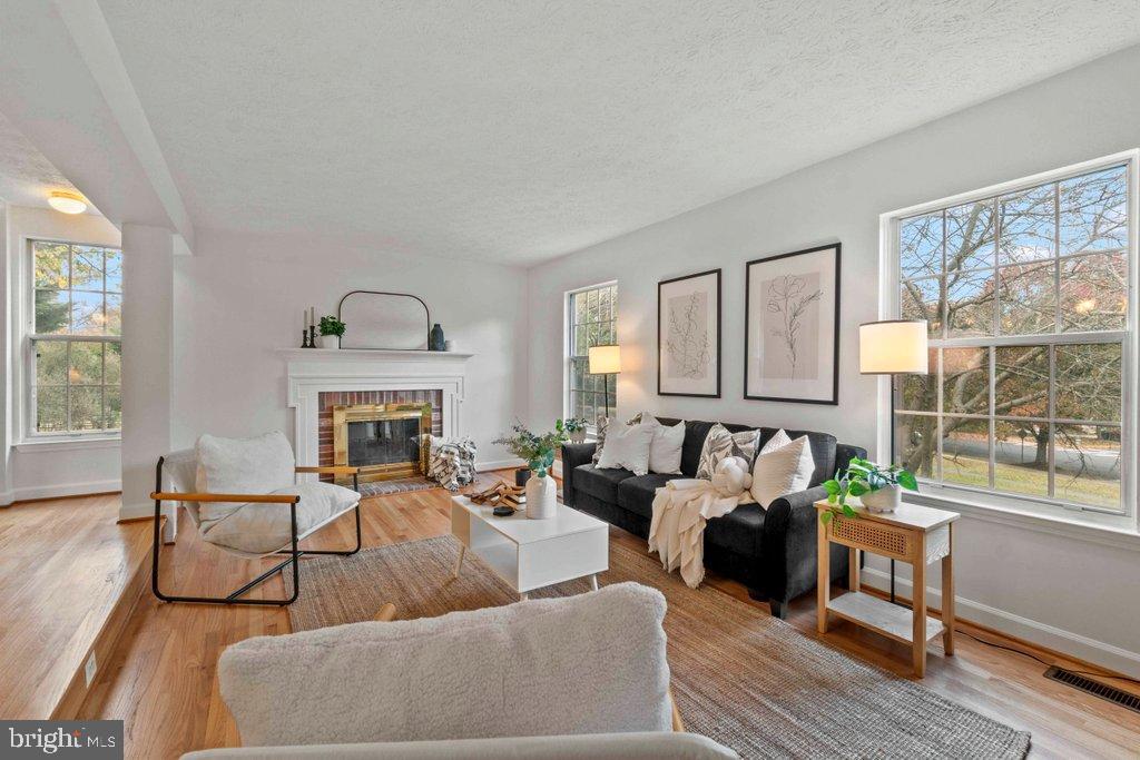 25 Capps Court Gaithersburg, MD 20878 - Photo 12 of 39 a living room with furniture and a fireplace