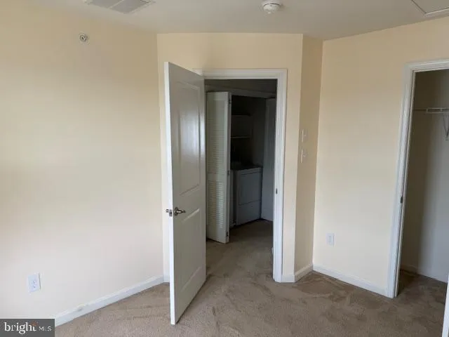 a view of a bathroom with a door