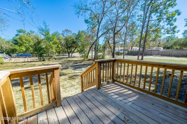 a backyard of a house