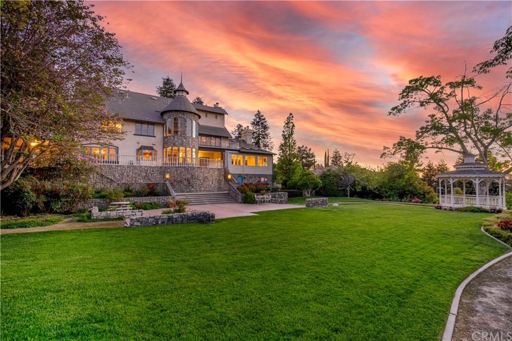 1632 Smiley Heights Drive Redlands, CA 92373 - Photo 70 of 75 a aerial view of a house with a garden and plants
