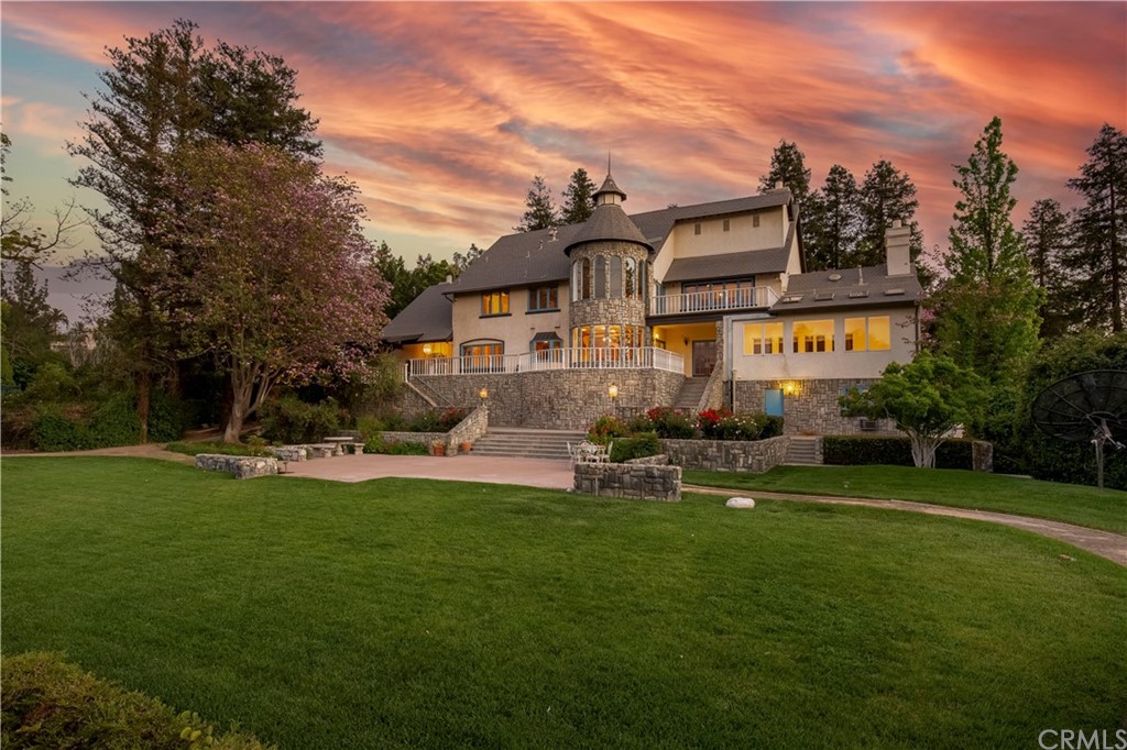 1632 Smiley Heights Drive Redlands, CA 92373 - Photo 71 of 75 a front view of a house with swimming pool and sitting area