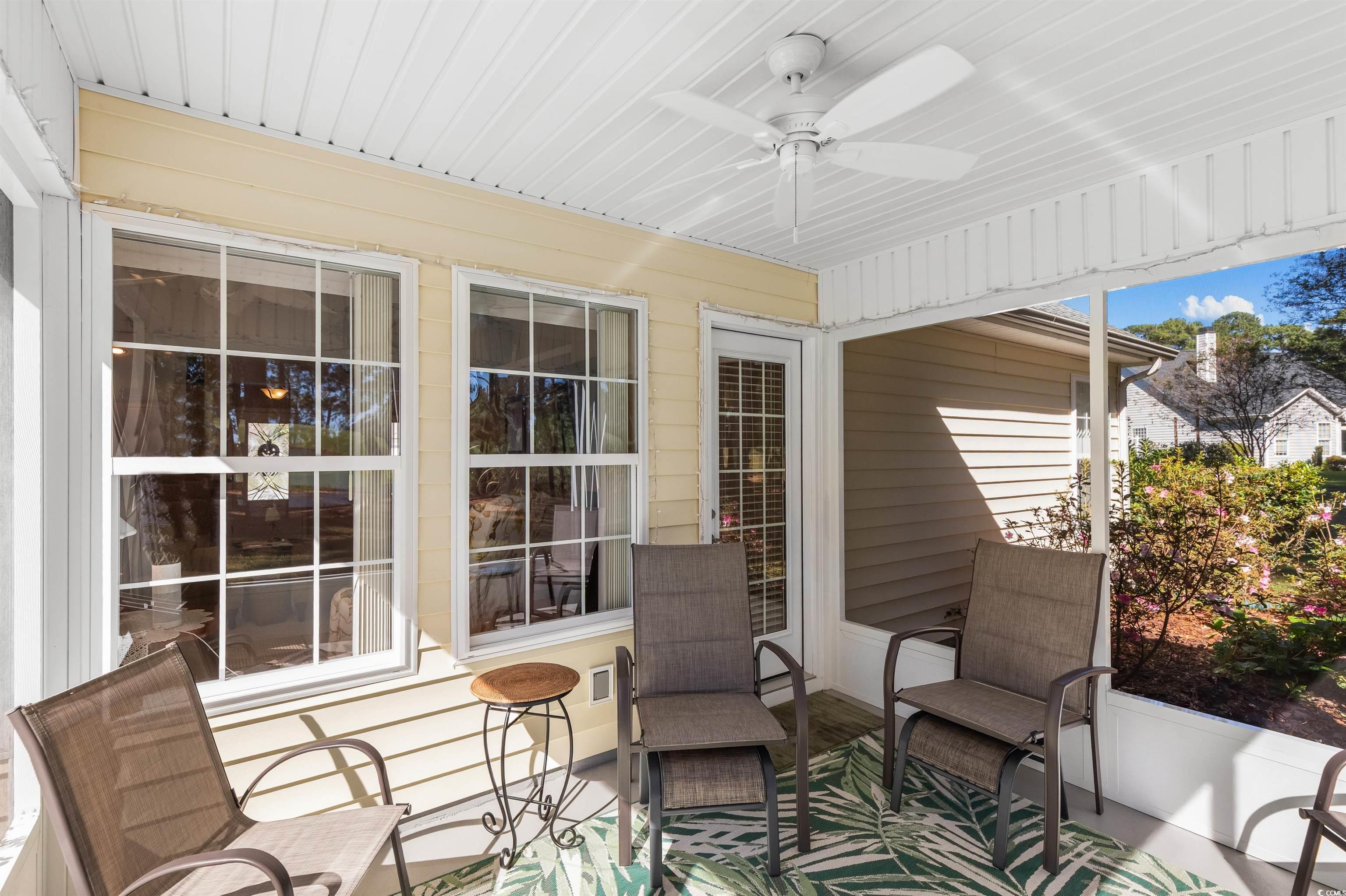 3505 Arrowhead Boulevard Myrtle Beach, SC 29579 - Photo 32 of 40 Sunroom with a ceiling fan