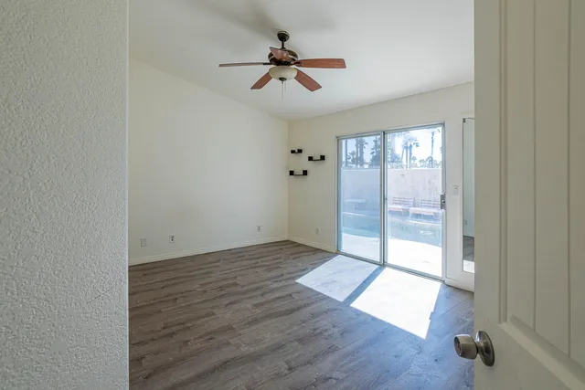 an empty room with a window