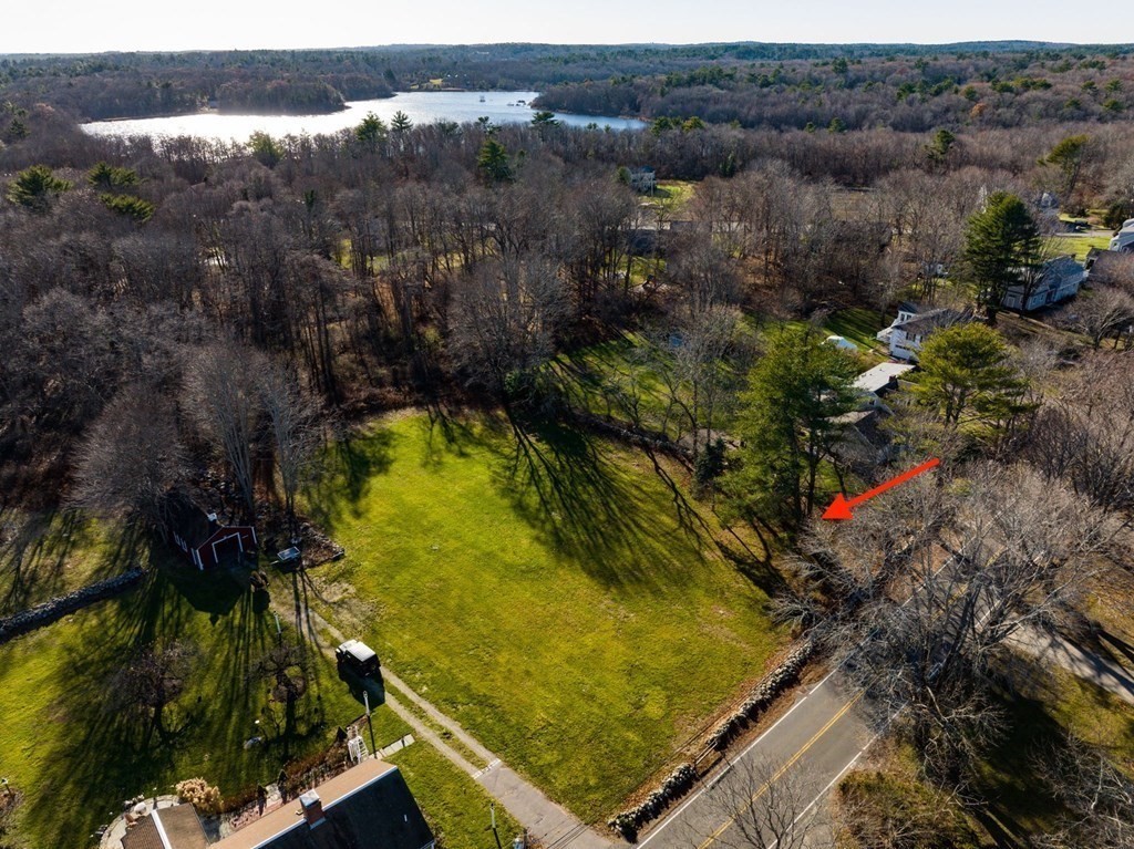 an aerial view of swimming pool