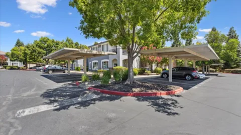 a car parked in front of a house