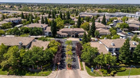an aerial view of multiple house