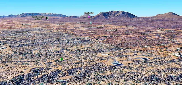 a view of city and mountain