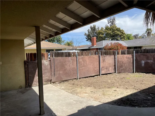 a backyard of a house