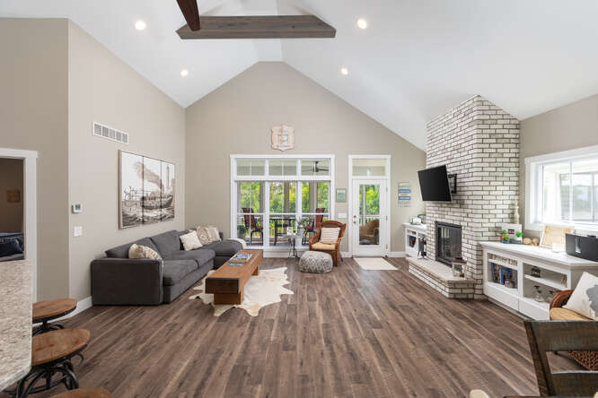 17 Windward Way Ottawa, IL 61350 - Photo 14 of 48 a living room with fireplace furniture and a flat screen tv