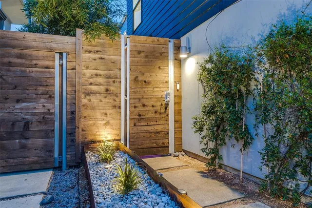 a view of door and wooden door