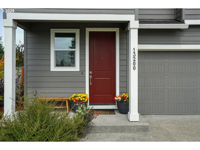 a view of outdoor space and front view of a house