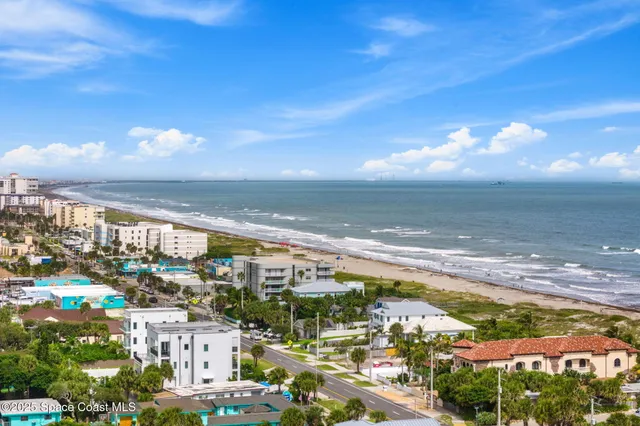 an aerial view of residential building with outdoor space