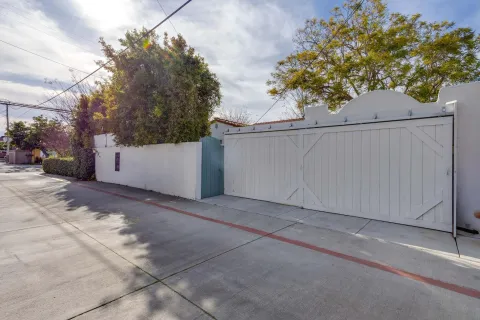 a backyard of a house