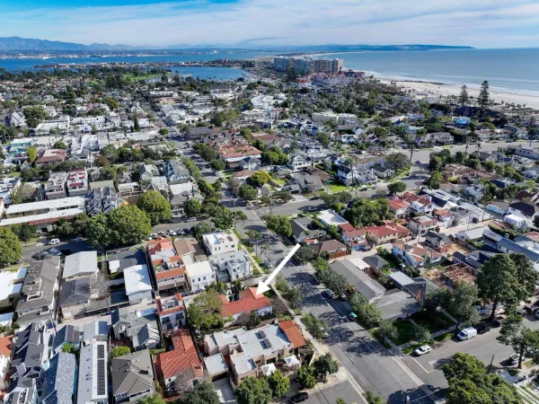 an aerial view of a city