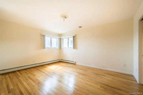 an empty room with a natural light