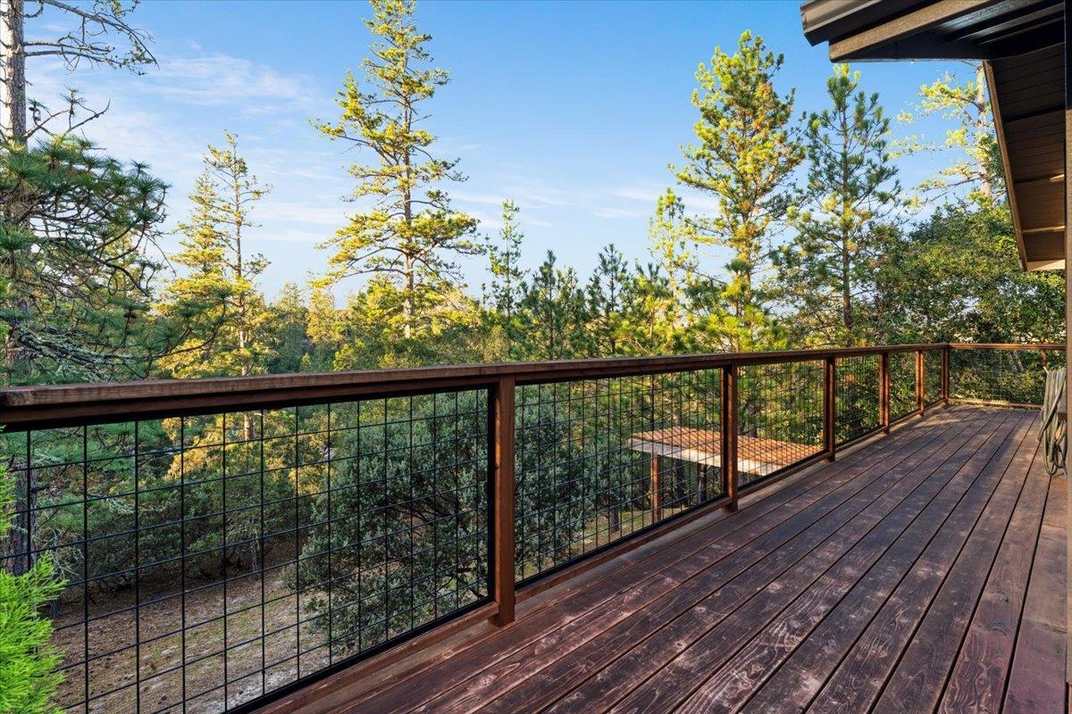 7409 Hihn Road Ben Lomond, CA 95005 - Photo 76 of 101 a view of a balcony with wooden floor