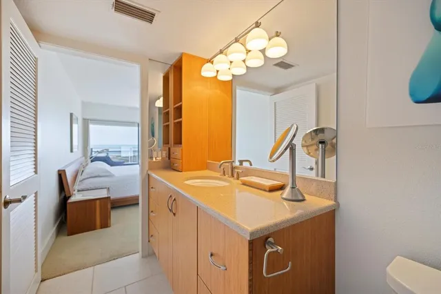 a view of a wooden roof with a garden