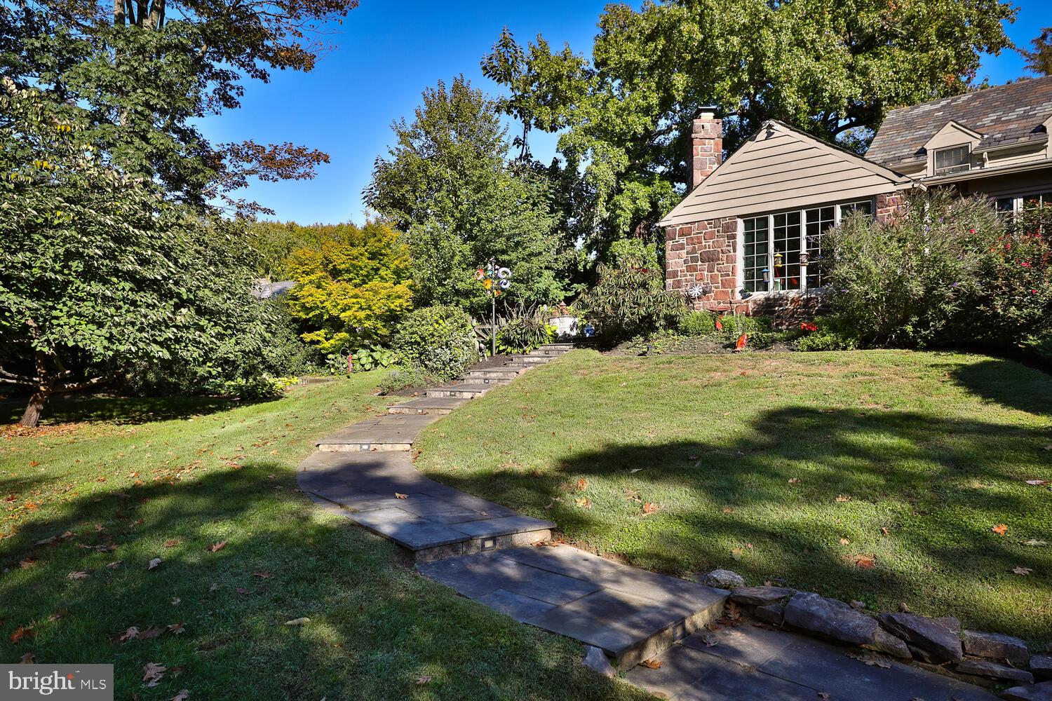 1417 Scrope Road Rydal, PA 19046 - Photo 59 of 77 Flagstone walkway from House to Pool