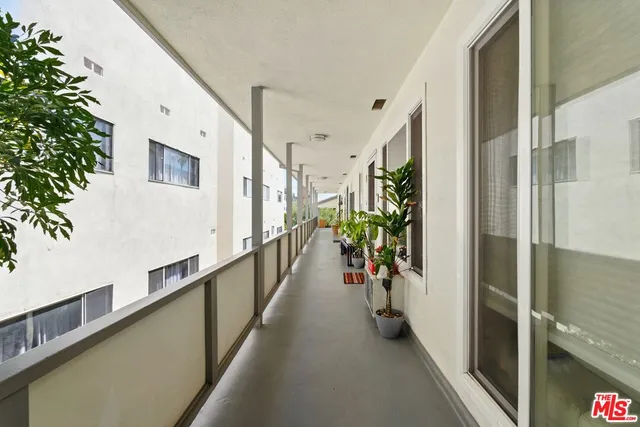 a view of a hallway with window