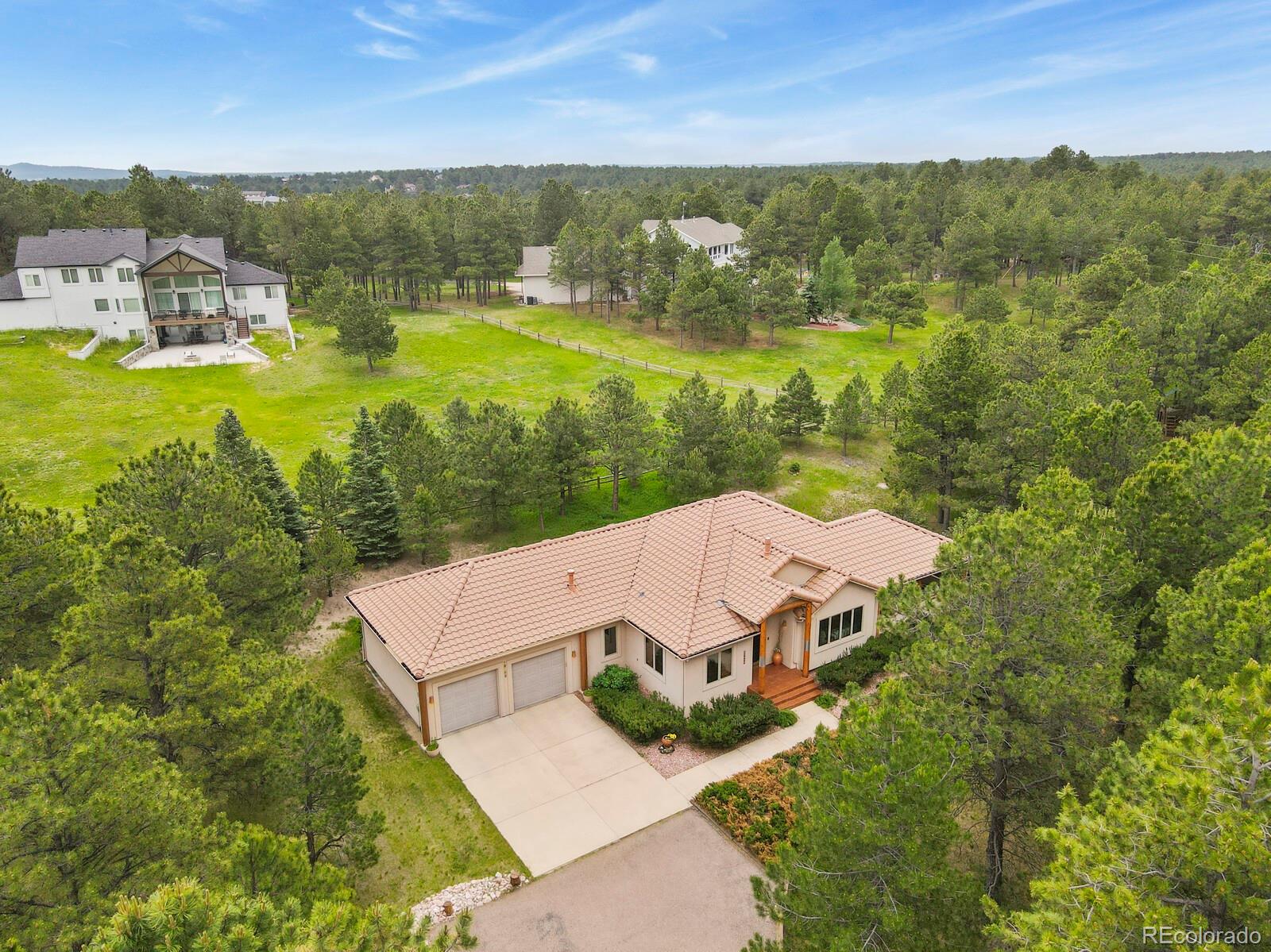 19085 Merry Men Circle Monument, CO 80132 - Photo 41 of 50 an aerial view of a house with a garden