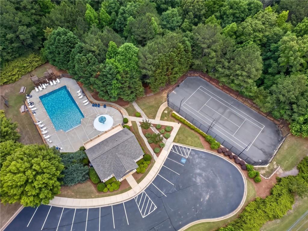 6 Radian Way Dallas, GA 30132 - Photo 8 of 10 an aerial view of a house with swimming pool and porch