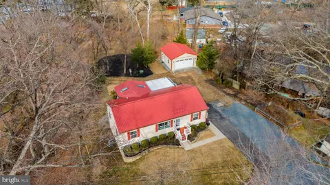 a view of a bench in a garden