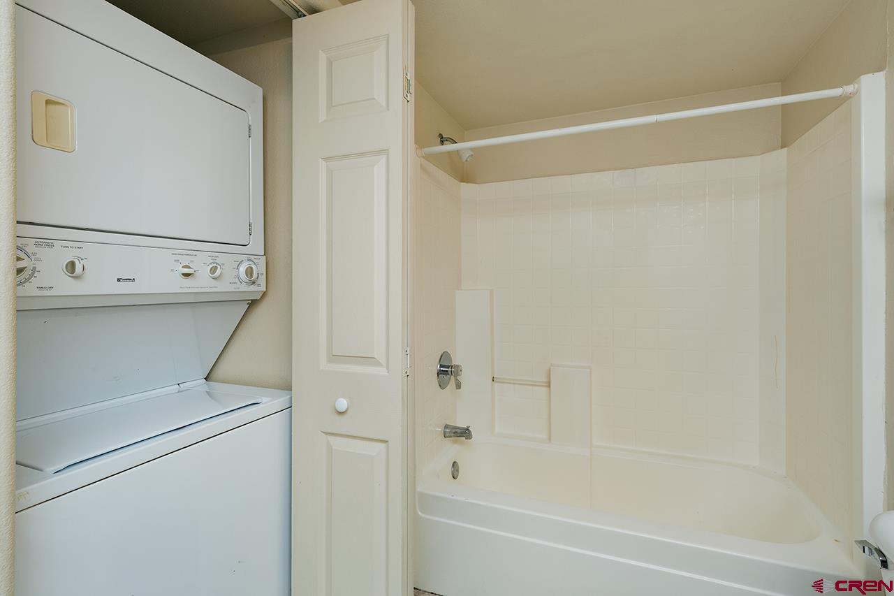 1100 Goeglein Gulch Road, Unit 167 Durango, CO 81301 - Photo 11 of 20 a bathroom with a shower and a bath tub