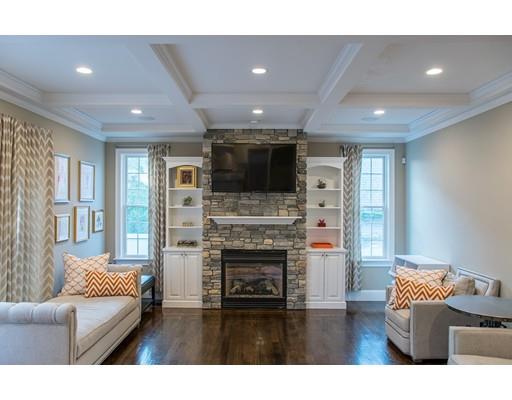 45 Indian Ridge Road Newton, MA 02459 - Photo 6 of 9 a living room with furniture a fireplace and a flat screen tv