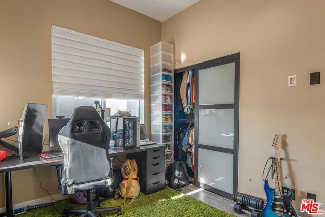 a room with musical instruments