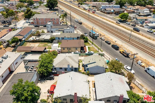 an aerial view of a city