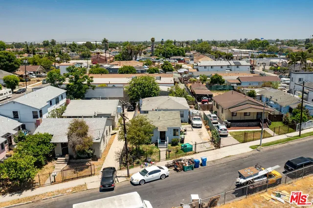 an aerial view of a city