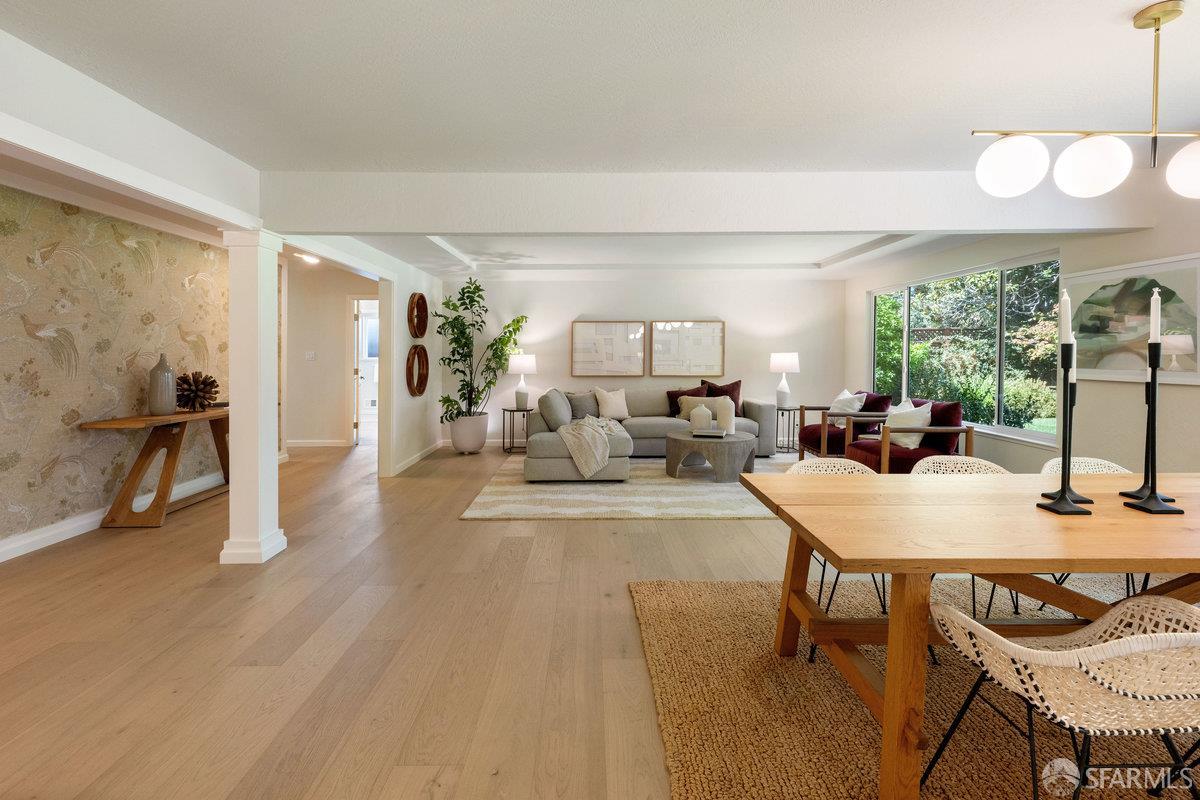 714 Wimbledon Road Walnut Creek, CA 94598 - Photo 12 of 58 a view of a dining room with furniture and wooden floor