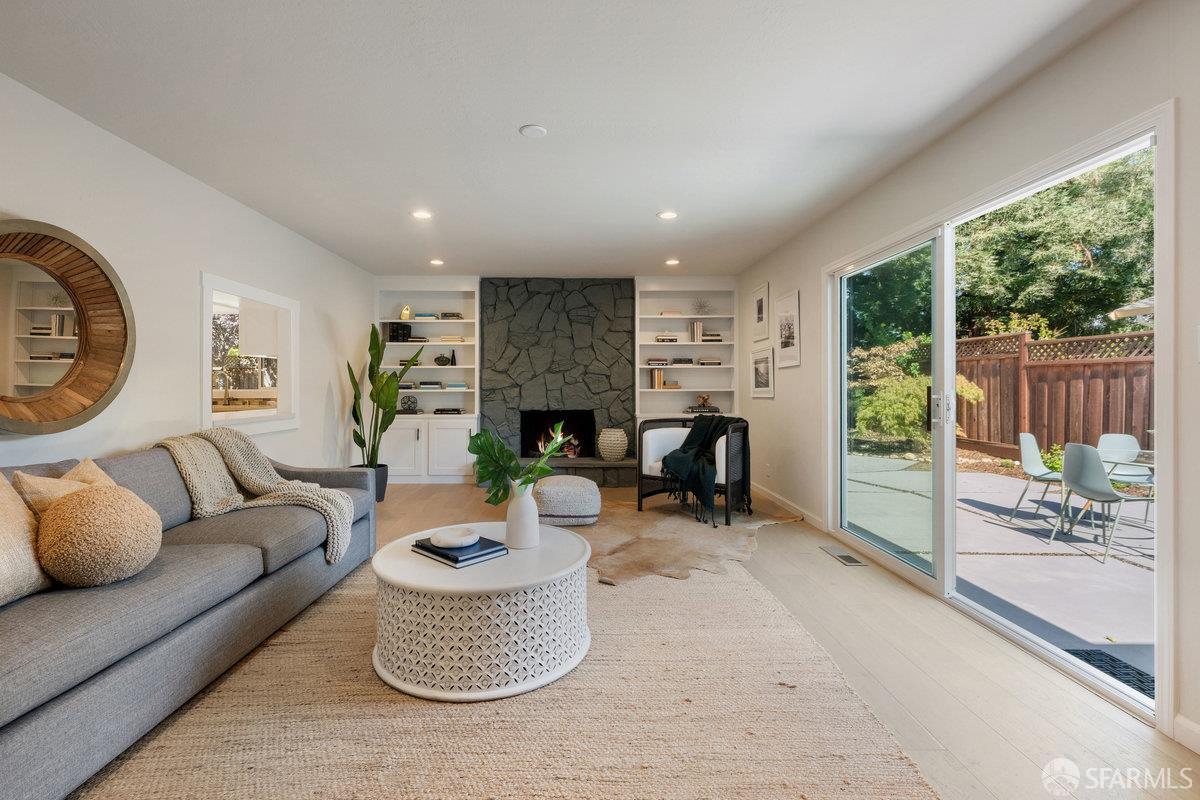 714 Wimbledon Road Walnut Creek, CA 94598 - Photo 38 of 58 a living room with furniture and a fireplace