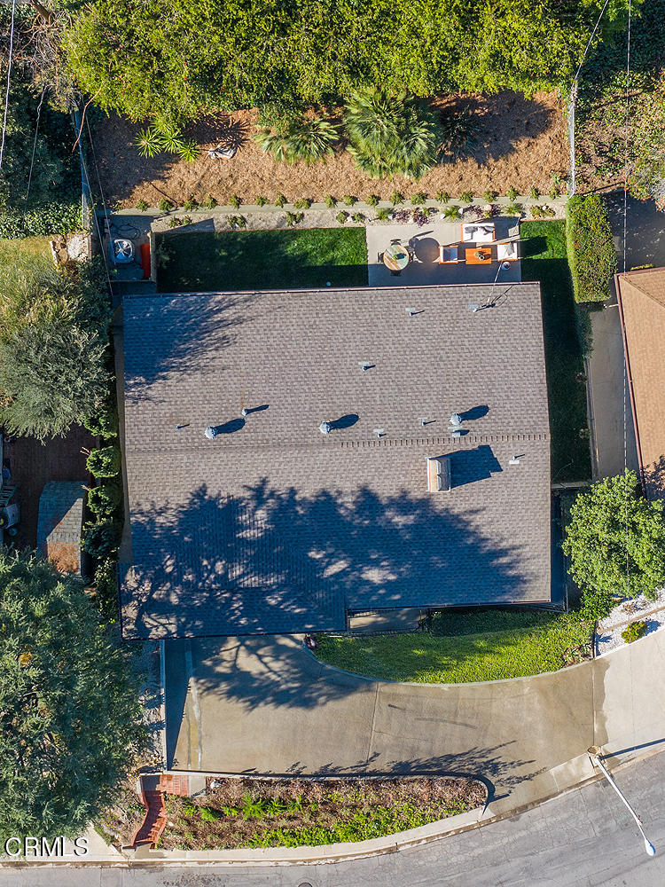 295 Malcolm Drive Pasadena, CA 91105 - Photo 36 of 37 Aerial View of Roof