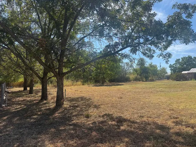a view of outdoor space with deck and trees