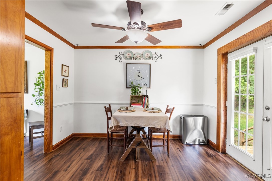 2137 Dogtown Road Goochland, VA 23063 - Photo 10 of 40 Dining room featuring wood finished floors, basebo