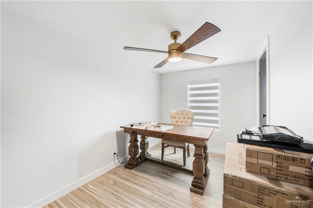 5501 Mile 8 1/2 Road Edinburg, TX 78541 - Photo 15 of 36 Office featuring light wood finished floors and a ceiling fan