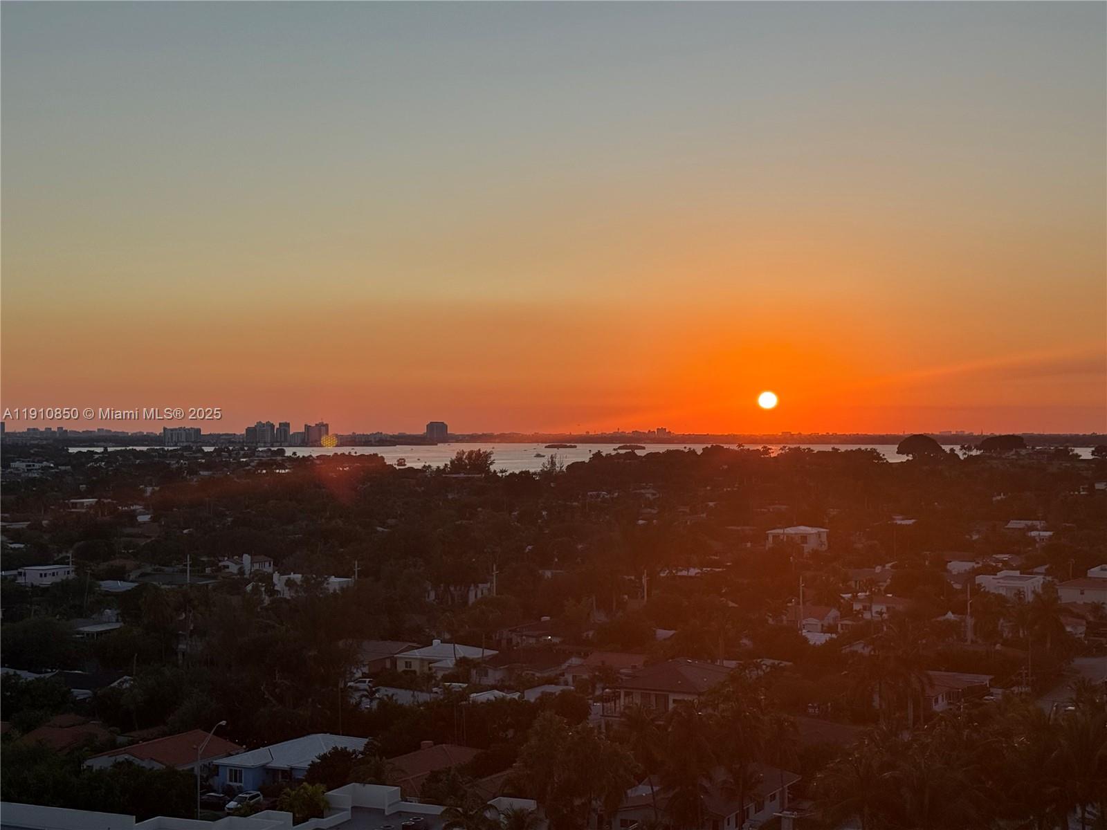 a view of city and mountain