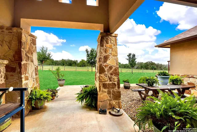 a view of a lake with a big yard