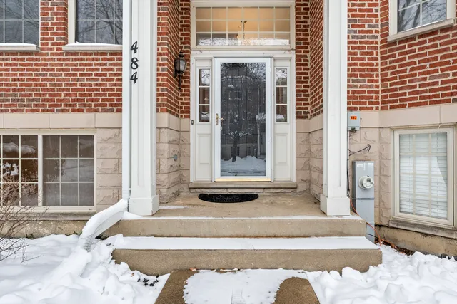 a front view of a house
