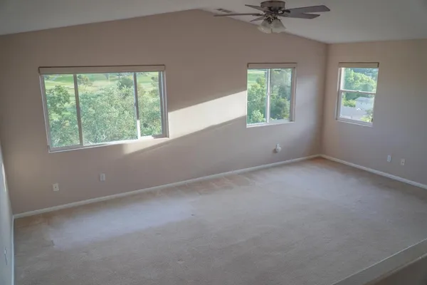 an empty room with a window