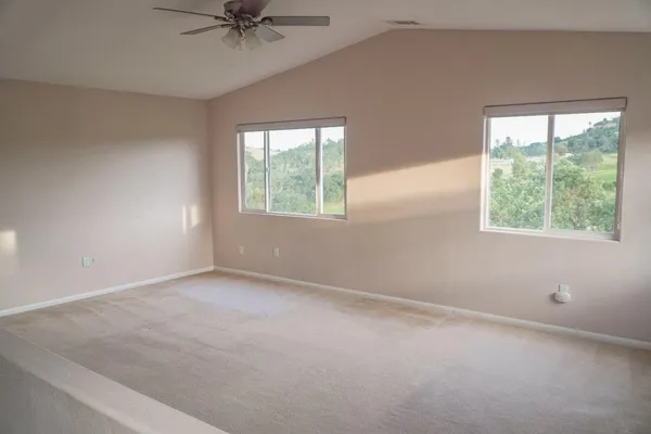 an empty room with a window