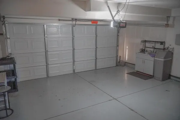 a view of a room with storage and utility room