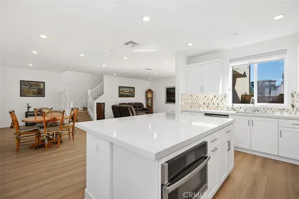 a close view of a chair and table in a room