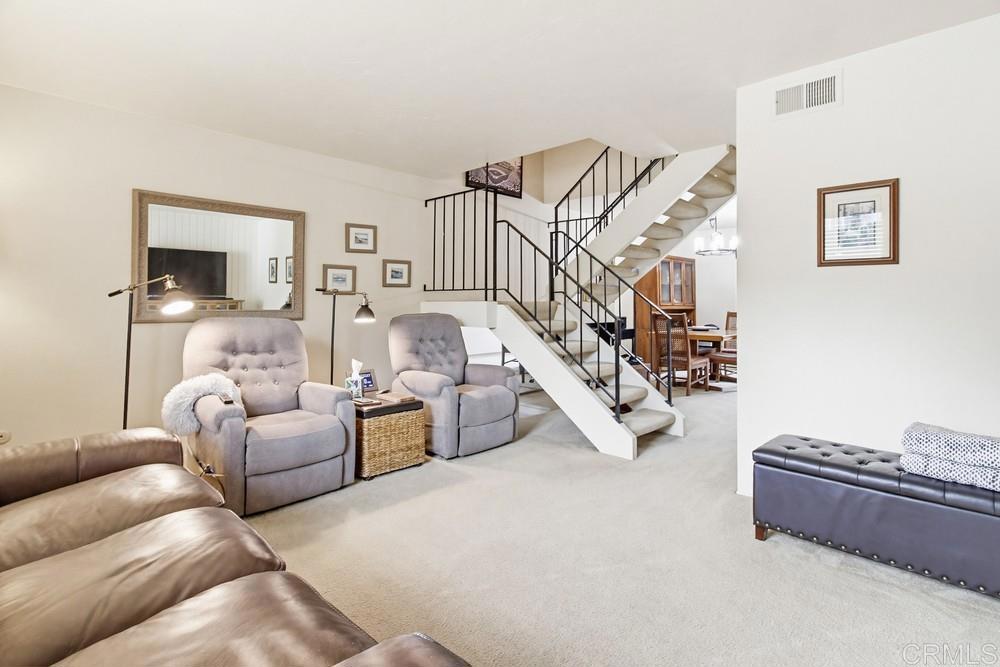 7861 Rancho Fanita Drive, Unit B Santee, CA 92071 - Photo 3 of 47 a living room with furniture and a couch