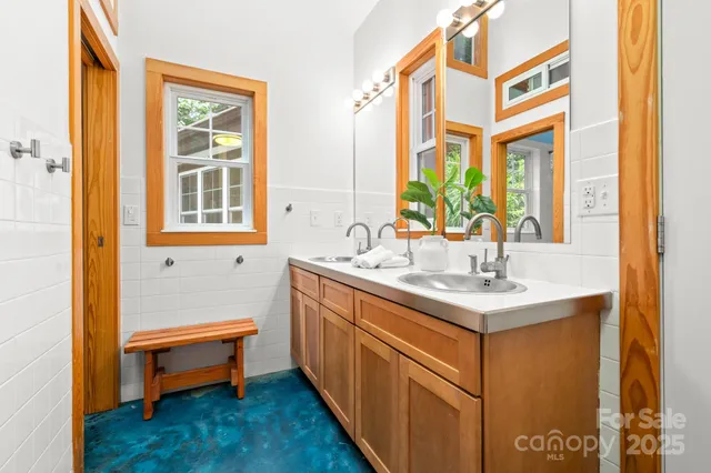 a bathroom with a sink and a bathtub