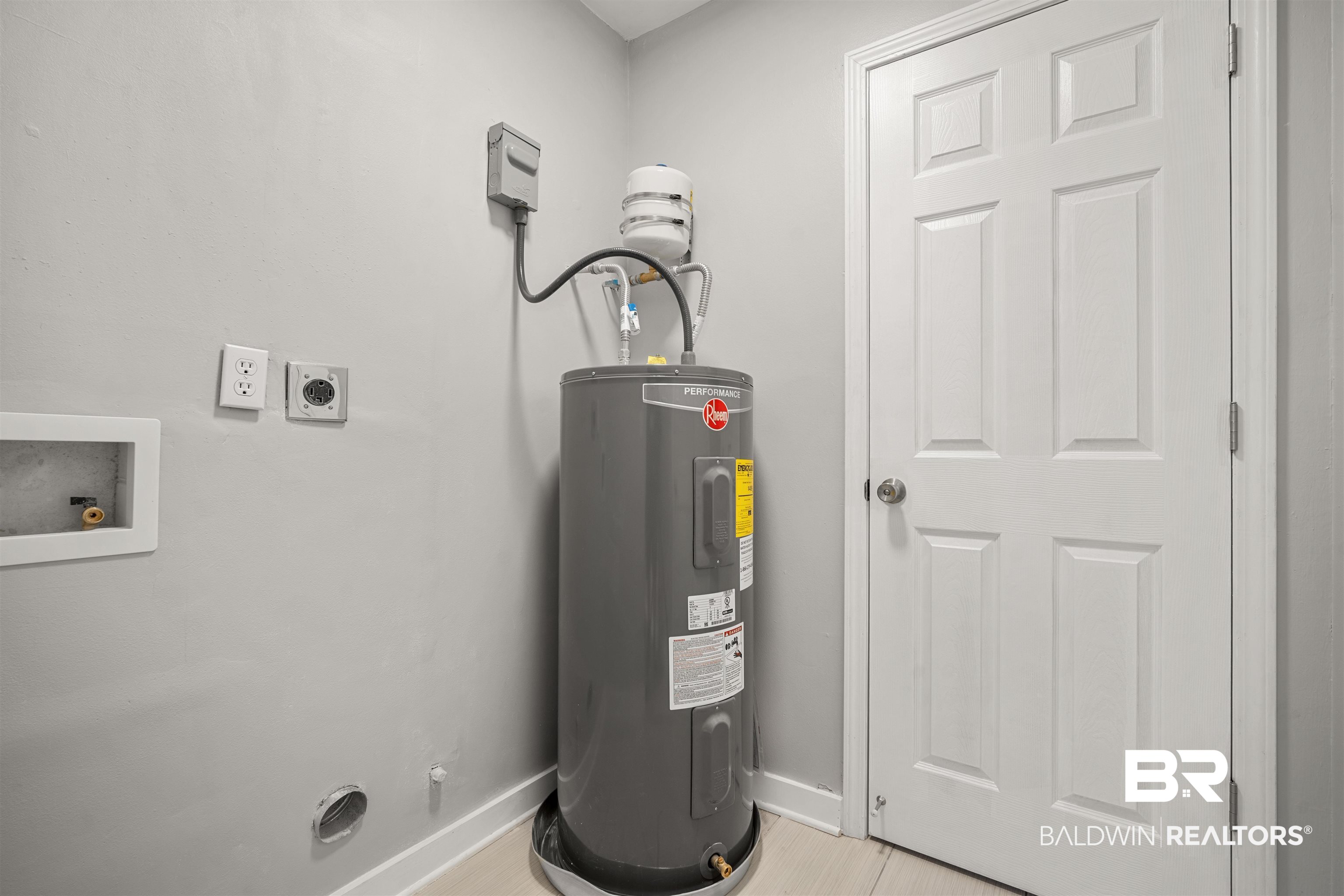 1368 Hubert Pierce Road Mobile, AL 36608 - Photo 21 of 25 Utility room featuring electric water heater